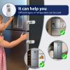 Picture of 5-Pack Child Proof Refrigerator Lock with 3M Adhesive, Baby Child Safety Cabinet Locks, Kids Safety Fridge Locks for Oven Drawers Freezer Door Latches- White