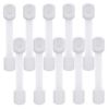 Picture of Goodv Child Safety Cabinet Locks - (10 Pack) Baby Proofing Latches to Drawer Door Fridge Oven Toilet Seat Kitchen Cupboard Appliance Trash Can with 3M Adhesive - Adjustable Strap No Drill No Tool
