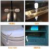 Picture of Goodv Child Safety Cabinet Locks - (10 Pack) Baby Proofing Latches to Drawer Door Fridge Oven Toilet Seat Kitchen Cupboard Appliance Trash Can with 3M Adhesive - Adjustable Strap No Drill No Tool