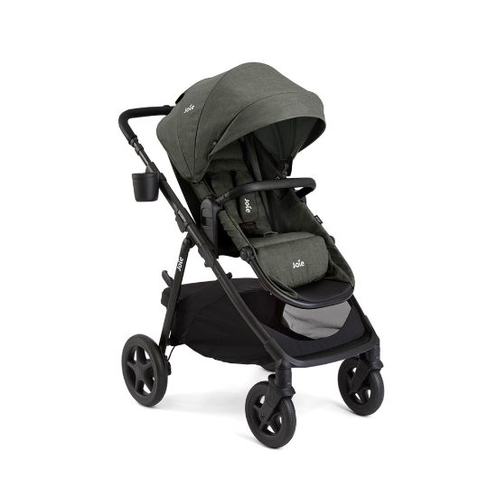 Picture of Joie Ginger 4-in-1 Convertible Pramette and Stroller, Height Adjustable seat, All-Wheel Suspension, Extra Storage - for Newborns and Toddlers (Evergreen)