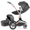 Picture of 360 Degree Rotation Baby Stroller/Carriage, PU Leather Pushchair Pram, 2022 (F023) (F023 Black)