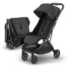 Picture of UPPAbaby Minu V3 Travel Stroller | Lightweight + Compact Design | One-Hand Fold + Unfold | from Birth + Overhead Compatible | Jake (Charcoal/Carbon Frame/Black Leather)