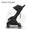 Picture of UPPAbaby Minu V3 Travel Stroller | Lightweight + Compact Design | One-Hand Fold + Unfold | from Birth + Overhead Compatible | Jake (Charcoal/Carbon Frame/Black Leather)
