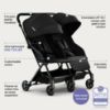 Picture of Mompush Lithe Double Stroller for Infant and Toddler, Lightweight Side by Side Twin Stroller, Only 25 lbs, 30-Inch Slim Fit Through Doorways, One-Step Fold, Independent Recline, UPF 50+ Canopy