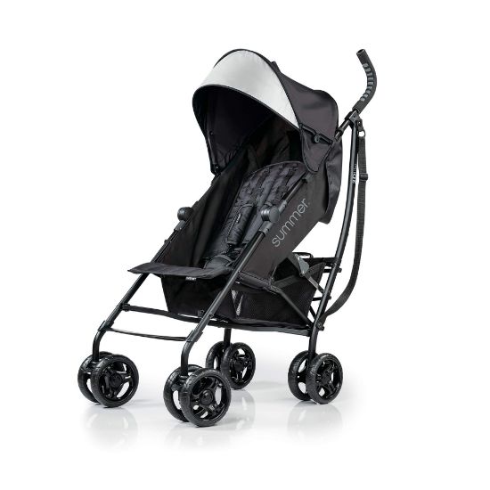 Picture of Summer Infant Ingenuity 3Dlite Convenience Stroller,Jet Black-Lightweight Stroller with Aluminum Frame,Large Seat Area, 4 Position Recline, Extra Large Storage Basket- Infant Stroller for Travel&More