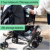 Picture of Summer Infant 3Dlite Folding Lightweight Side by Side Double Stroller with 5-Point Safety Harness for Infants and Toddlers, Black