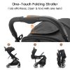 Picture of Gromast Compact Fold Baby Stroller, Lightweight Travel Toddler Stroller with One-Click Fold, Extendable UPF50+ Canopy, Cup Holder, UV Protected and Waterproof, One-Hand Folding - Black