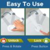 Picture of Baby Toilet Lock by Wappa Baby - 9"L x 4"W - Ideal Baby Proof Toilet Lid Lock - No Tools Needed Easy Installation with 3M Adhesive - Top Safety Toilet Seat Lock - Fits Most Toilets - White (1 Pack)
