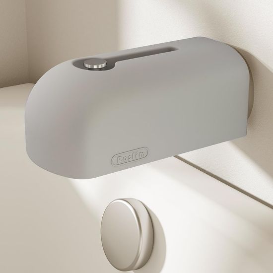 Picture of Bathtub Faucet Cover, Soft Silicone Bath Faucet Cover for Kids, Bath Spout Cover for Tub, Faucet Covers for Bathtub Safety, Toddler Bath Tub Water Spout Cover, Universal Fit (Grey)