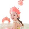 Picture of FUSACONY Shower Cap Children, Baby Safe Shampoo Cap, Baby Adjustable Shampoo Protection, Shampoo Protection for Children, Washing Hair without Tears, for 0-9 Years Crown (Red)