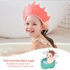 Picture of FUSACONY Shower Cap Children, Baby Safe Shampoo Cap, Baby Adjustable Shampoo Protection, Shampoo Protection for Children, Washing Hair without Tears, for 0-9 Years Crown (Red)