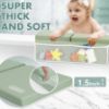 Picture of beiens Bath Kneeler and Elbow Rest Pad Set - 1.5'' Comfortable Thick Baby Bath Kneeler Pads, Quick Dry Soft Kneeling Pad for Baby Bath Time, Non-Slip Knee& Arm Support Bathtub Mat with Toys Organizer