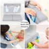 Picture of Bath Kneeler and Elbow Rest Pad, 1.75 inch Extra Thick Baby Bath Kneeling Pad and Elbow Pad for Bathtub. Bath Tub Elbow Pad with Infant Toy and Baby Accessories Organizer, Grey