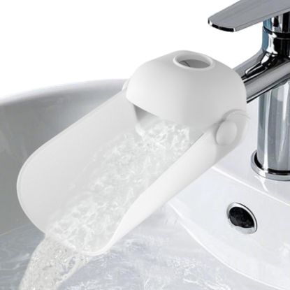 Picture of KOMIDK Faucet Extender for Bathroom Sink Faucet Extender for Toddlers Bathroom Sink Kitchen Bathtub (Grey)