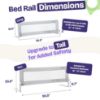 Picture of ComfyBumpy 1-Pack Bed Rail for Toddlers 55.5" L x 19.5" H | Toddler Bed Rails for Twin, Full, Queen & King Mattress Size | Swing Down Rail Guard | Mattress Side Rail for Kids | Gray