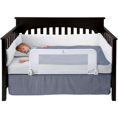 Picture of Hiccapop Convertible Crib Bed Rail for Toddlers, Crib Rail Guard with Reinforced Anchor Safety