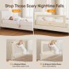 Picture of TodiNest Folding Bed Rail for Toddlers, Baby Bed Rail Guard with Reinforced Anchor Safety System, Toddler Bed Rails for King Size Beds, Twin, Full, Queen (Khaki, 71" L x 21.6" H)