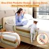 Picture of Deeteck Bed Guard Rail for Toddlers - 32" Adjustable Heights & Folding up Portable Bed Railing for Baby - Toddler Bed Rails Guard for Crib, Twin, Bunk,Full Size, Queen & King Bed