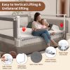 Picture of PurePapoose 3-Piece King Size Bed Rail for Toddlers - Height Adjustable Baby Bed Rail Guard with Headboard Rod,Safety Bed Rails for King Size Bed with Child Lock(78.74x78.74x74.8 Inch)