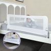 Picture of Grelife Foldable Bed Rail for Toddlers, Tall Toddler Bed Rails for Twin, Full, Queen Bed, Baby Bed Rail Guard with Reinforced Metal Frame & Breathable Mesh (1, pearlwhite, 51.0")