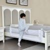 Picture of Grelife Foldable Bed Rail for Toddlers, Tall Toddler Bed Rails for Twin, Full, Queen Bed, Baby Bed Rail Guard with Reinforced Metal Frame & Breathable Mesh (1, pearlwhite, 51.0")