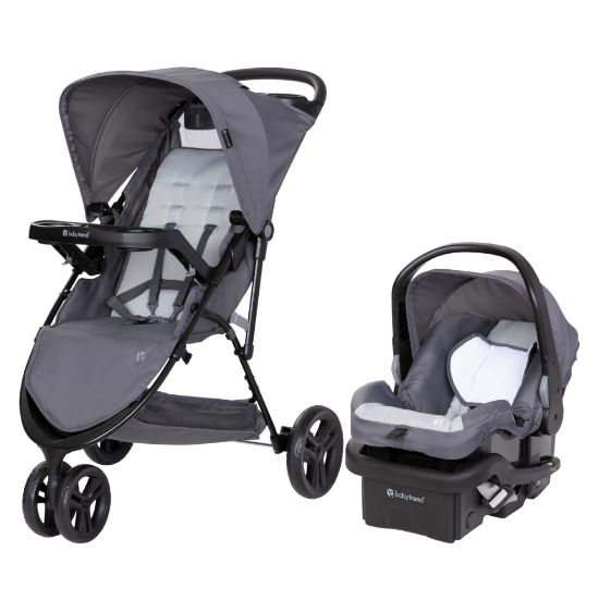 Picture of Baby Trend Venture 3-Wheel Stroller Travel System, Stellar Grey