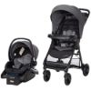 Picture of Safety 1st Smooth Ride Travel System Stroller and OnBoard FLX Infant Car Seat, Newborn to Toddler Baby Combo, Easy-Install, Large Canopy, Ample Storage, Foldable, Rear-Facing 4-30 lbs, Monument