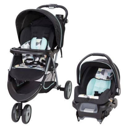 Picture of Baby Trend EZ Ride 35 Travel System, Stroller and Infant Car Seat Combo, Doodle Dots - Lightweight and Foldable Compact Design with One Hand Fold and Adjustable Handle