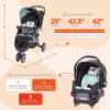 Picture of Baby Trend EZ Ride 35 Travel System, Stroller and Infant Car Seat Combo, Doodle Dots - Lightweight and Foldable Compact Design with One Hand Fold and Adjustable Handle
