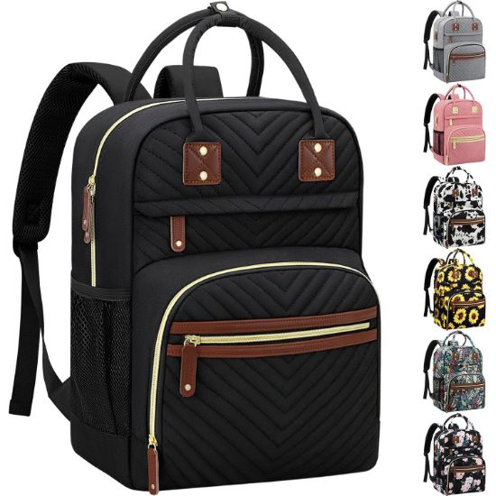 Picture of Tenot Diaper Bag Backpack for Women Large Capacity with Insulated Pockets Multifunctional Diaper Bags For Baby Girl Boy Waterproof Baby Bags For Mama Maternity Travel Bag Black