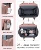Picture of houscly Diaper Bag Backpack with Changing Station: Pink Baby Bags for Girls Boys New Mom Gifts Paaleras Para Bebe Baby Girl Newborn Essentials Must Haves Baby Shower Gifts Baby Registry