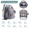 Picture of ISMGN Diaper Bag Backpack with Changing Station, Large Diaper Bag, Baby Bag, Multifunctional Diaper Bag, Gray