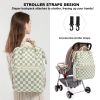 Picture of Dezcrab Baby Diaper Bag Backpack for Mom, Large Capacity Travel Nappy Bag for Boys & Girls with Stroller Straps (Corduroy Checkered Green)