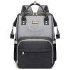 Picture of GAIVP Diaper Bag Backpack for Women, Baby Bags for Girls,Diaper Bag with Changing Pad, and Insulated Pockets (Dark Grey +Light Grey)