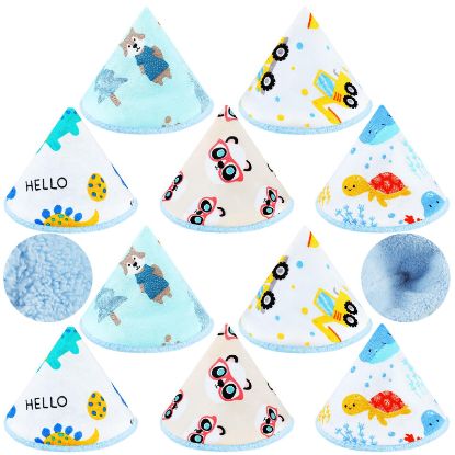 Picture of Timgle 10 Pcs Coral Velvet Pee Covers Baby Boy, Strong Water Absorption Pee Shield for Baby Boy, Reusable Diaper Changing Accessory for Boys Newborn Gift(Dinosaur)