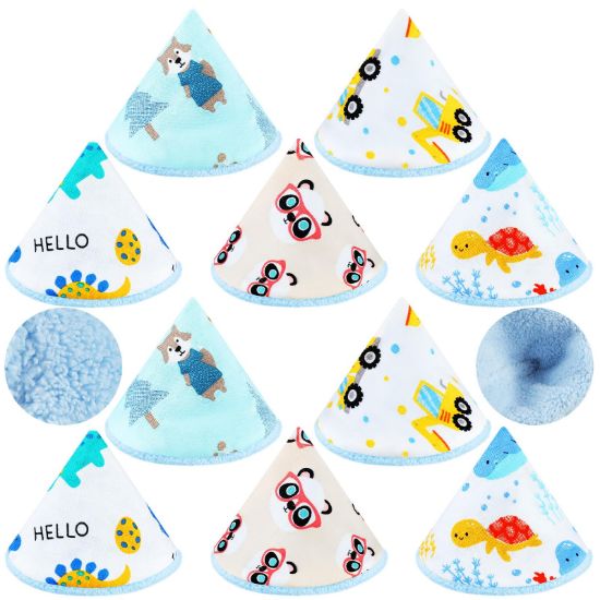 Picture of Timgle 10 Pcs Coral Velvet Pee Covers Baby Boy, Strong Water Absorption Pee Shield for Baby Boy, Reusable Diaper Changing Accessory for Boys Newborn Gift(Dinosaur)