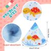 Picture of Timgle 10 Pcs Coral Velvet Pee Covers Baby Boy, Strong Water Absorption Pee Shield for Baby Boy, Reusable Diaper Changing Accessory for Boys Newborn Gift(Dinosaur)