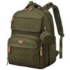 Picture of BabbleRoo Diaper Bag Backpack - Travel Large Baby Diaper Bag with Changing pad, Waterproof Baby Bags for Mom & Dad, Unisex Bags with Pacifier Case, Luggage Strap & Stroller Clips- Army Green