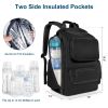 Picture of Mancro Diaper Bag Backpack, Multifunctional Dad Diaper Bag with 2 Side Insulated Pockets, Travel Water Resistant Baby Diaper Backpack for Men Women with Stroller Straps, Black