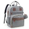 Picture of Tuwubi Diaper Bag Backpack, Baby Essentials Travel Tote Bag, Multi function Waterproof Backpacks, Travel Essentials with Stroller Straps & Pacifier Case - Grey