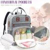 Picture of Tuwubi Diaper Bag Backpack, Baby Essentials Travel Tote Bag, Multi function Waterproof Backpacks, Travel Essentials with Stroller Straps & Pacifier Case - Grey