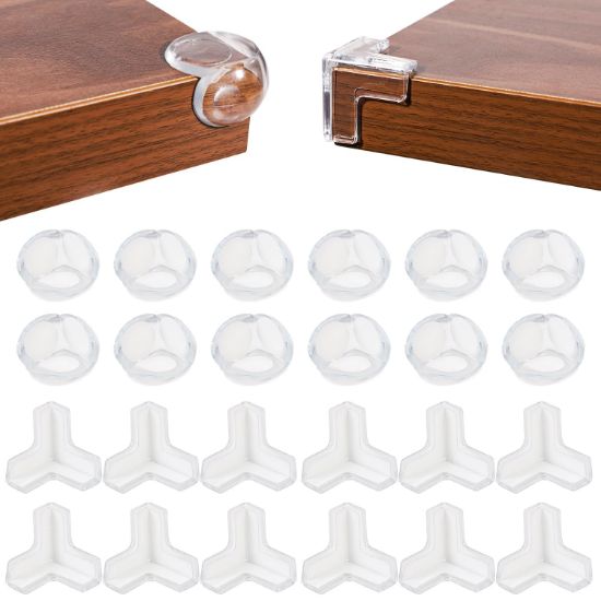 Picture of 24 Pack Corner Guards Corner Protectors for BabyTable Corner Protectors for BabyFurniture GuardsBaby Proof Corner Protectors to Cover Sharp Furniture