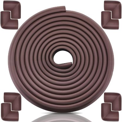 Picture of Baby Proofing Edge Corner Protector, 20.5 ft (18.1ft Edge + 8 Corners) Baby Proof Corner Guards ,Thick Table Bumper Guard, 3M Pre-Taped Corners, Soft Rubber Foam Guard Heavy-Duty
