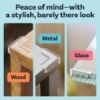 Picture of CalMyotis Corner Protector Guards - Furniture Edge Safety Bumpers - Baby Proof Bumper & Cushion to Cover Sharp Furniture & Table Edges - Clear & Transparent - (12 Pack)