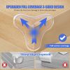 Picture of 8 Pack Large Clear Corner Protectors for Baby Proofing Furniture - Table Edge Guards and Bumpers