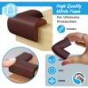Picture of 8-Pack Corner Protectors Baby Proof, Furniture Corner and Edge Safety Bumpers, Soft Rubber Foam Cushion Covers, 3M Taped Corner Guards, Baby Child Proofing Pads, Table Corner Protectors, Brown