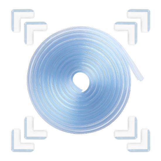 Picture of Edge Corner Protector Baby Proofing 6.6ft (2M) with 8 Corners, Clear Soft Corner Protectors Baby Proof, Furniture Corner Guard & Edge Safety, Edge Protector for Table and Fireplace