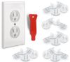 Picture of BABY PROOF ME 24 Pack Outlet Covers & Removal Tool Baby Proofing, Provide Shock Prevention and Easy Installation, Safe and Secure Plastic Plug Covers for Power Sockets (24 Outlet Covers)