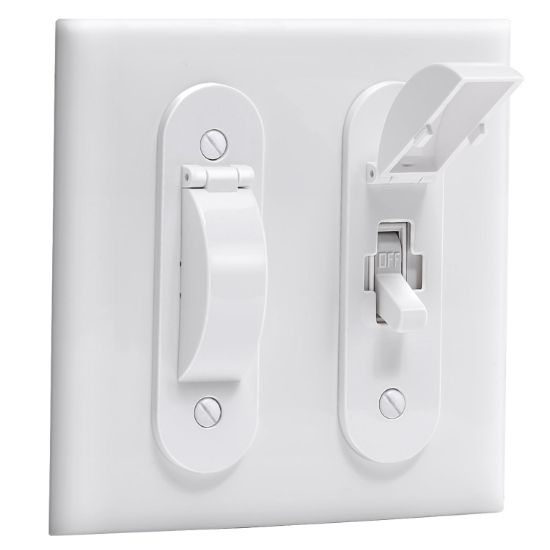 Picture of Wall Switch Guard, Child Proof Light Switch Cover Guard | Toggle Style | Light Switch Protection | Keep Toggle Switch in On or Off Position | 1 Pack, White
