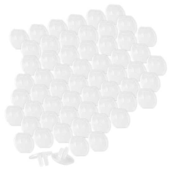 Picture of Power Gear Child Safety Electrical Outlet Covers, TamperResistant Plug Protectors for Standard Wall Outlets, BabyProof & ChildProof Safety Caps, Clear, 60 Pack, 54615